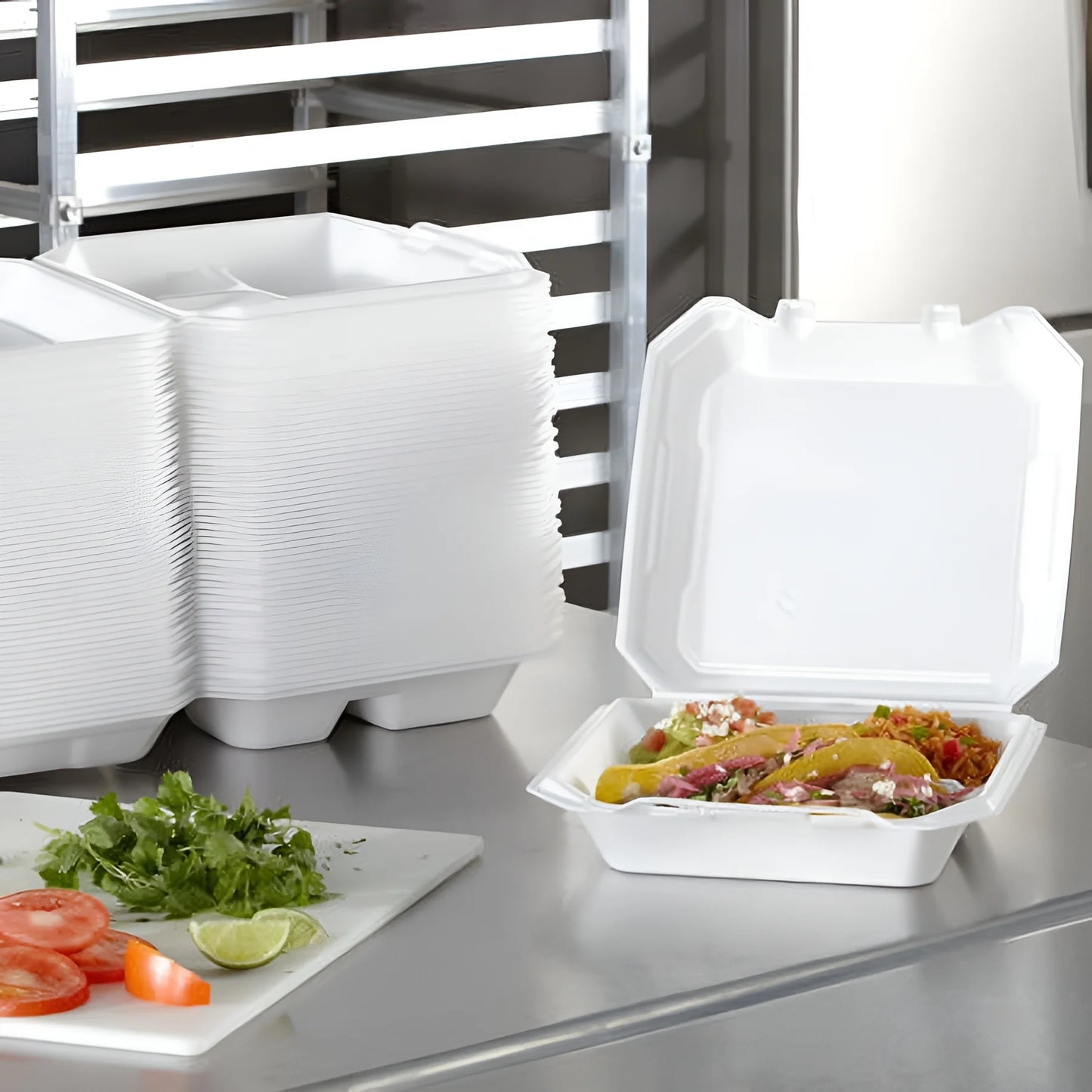 MM 3-Compartment Foam Hinged Lid Container by Hefty (125 ct.)