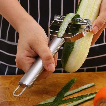 Kitchen Vegetable Peeler Stainless Steel Melon Planer Double-Head Peeler Fruit And Vegetable Peeler